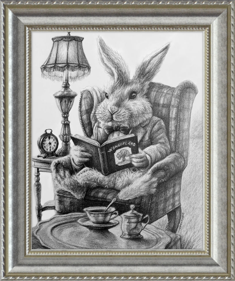 The White Rabbit (Drawing) Art Print