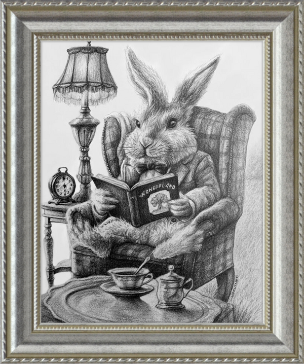 The White Rabbit (Drawing) Art Print