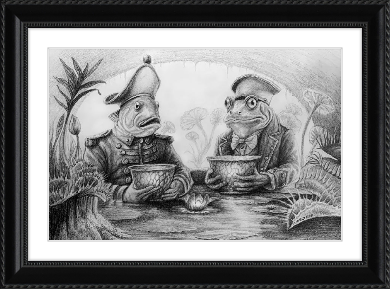 The Footmen (Drawing) Art Print