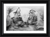The Footmen (Drawing) Art Print