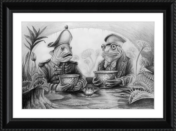 The Footmen (Drawing) Art Print