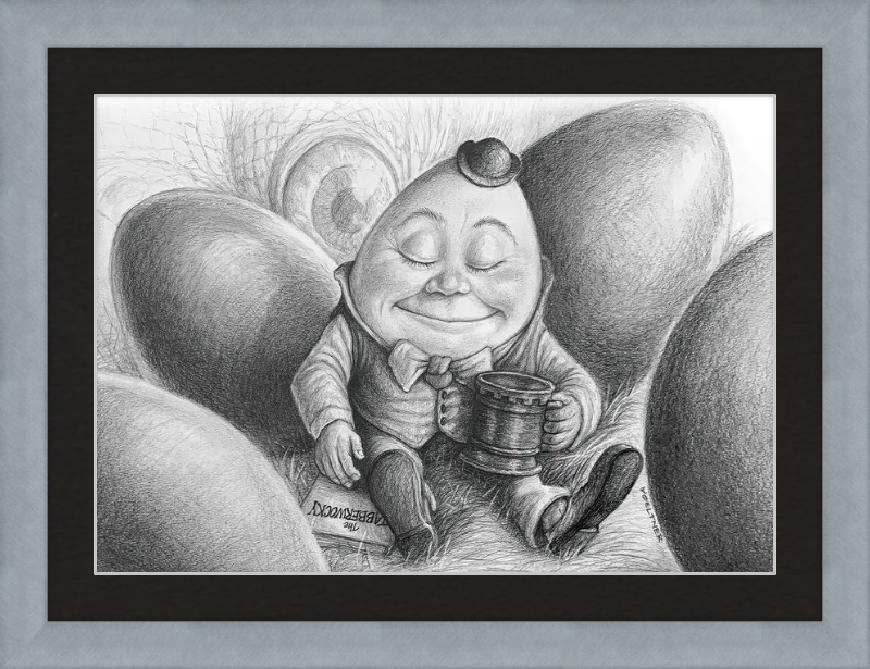 Humpty Dumpty (Drawing) Art Print