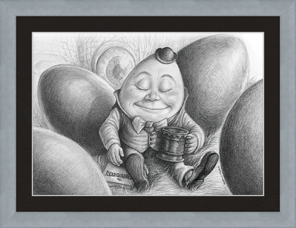 Humpty Dumpty (Drawing) Art Print