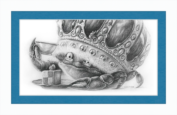 The Old Crab (Drawing) Art Print