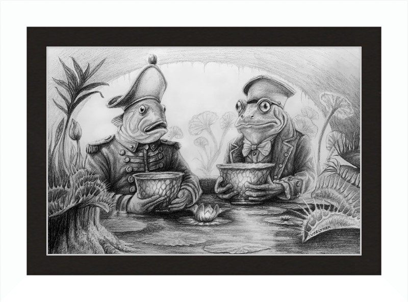 The Footmen (Drawing) Art Print