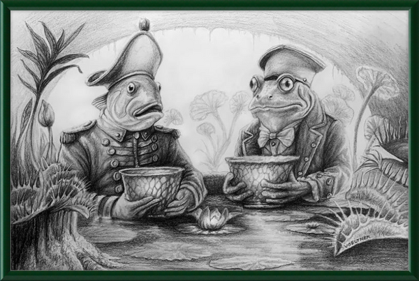 The Footmen (Drawing) Art Print