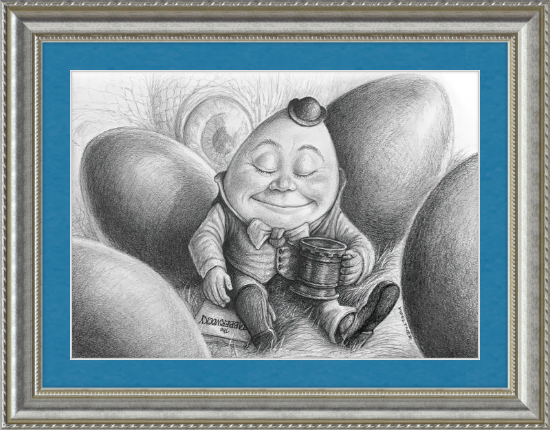 Humpty Dumpty (Drawing) Art Print