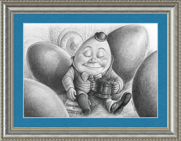 Humpty Dumpty (Drawing) Art Print