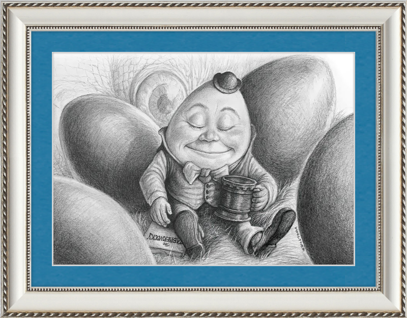 Humpty Dumpty (Drawing) Art Print