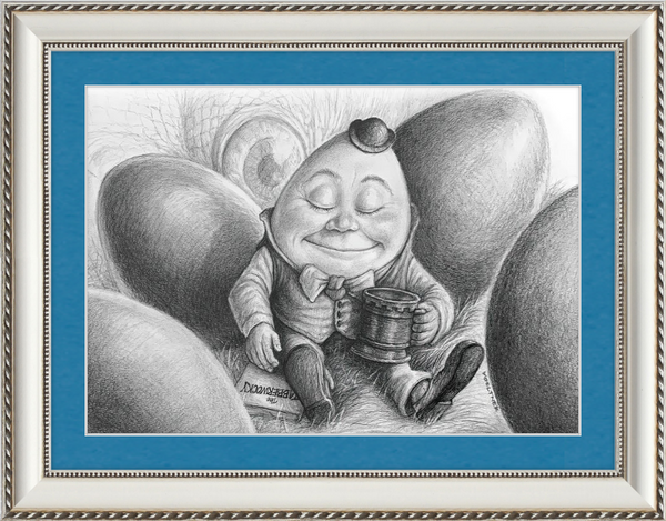 Humpty Dumpty (Drawing) Art Print