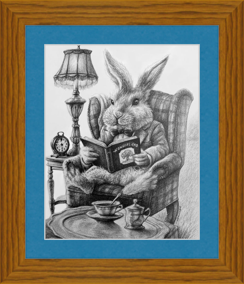 The White Rabbit (Drawing) Art Print