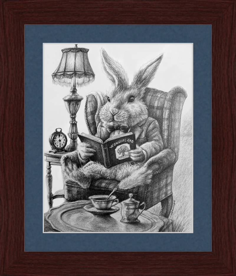 The White Rabbit (Drawing) Art Print