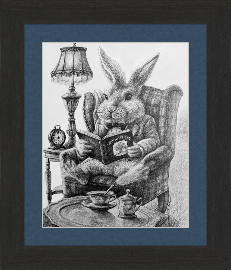 The White Rabbit (Drawing) Art Print