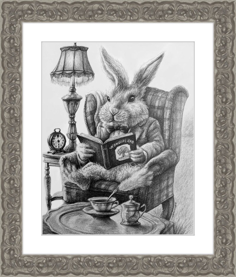 The White Rabbit (Drawing) Art Print