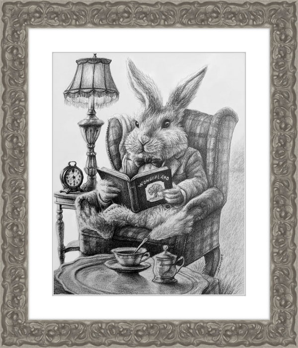 The White Rabbit (Drawing) Art Print
