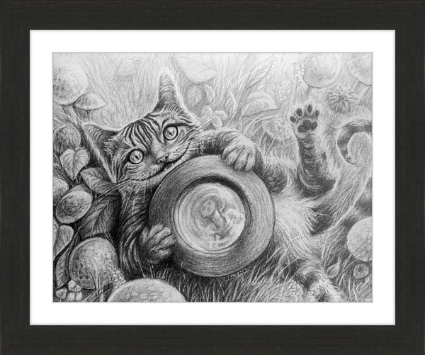 The Cheshire Cat (Drawing) Art Print