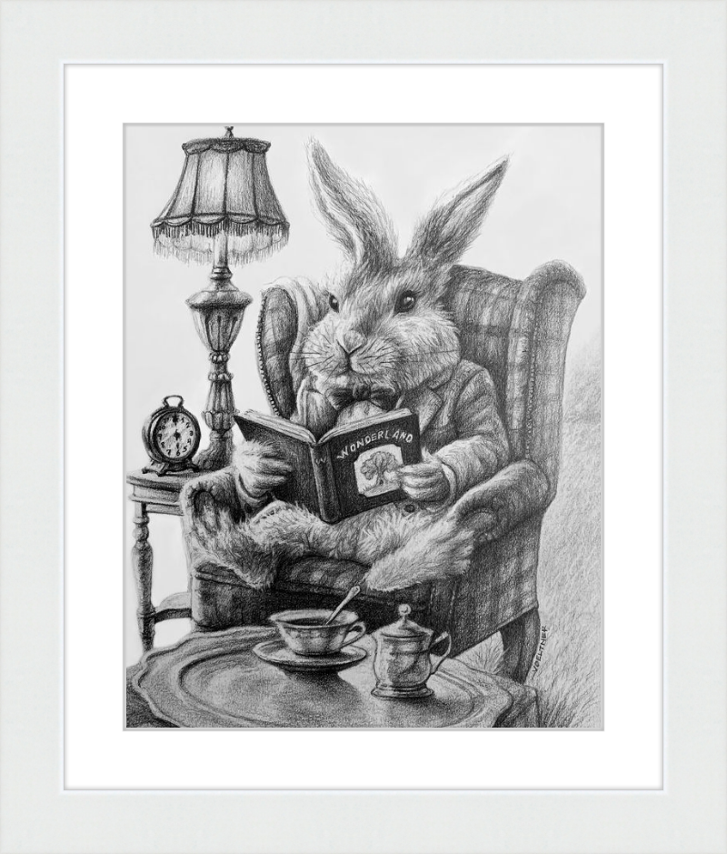 The White Rabbit (Drawing) Art Print
