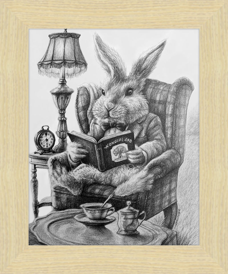 The White Rabbit (Drawing) Art Print