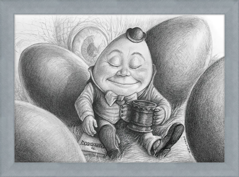 Humpty Dumpty (Drawing) Art Print
