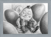 Humpty Dumpty (Drawing) Art Print