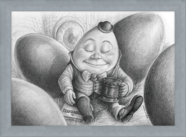 Humpty Dumpty (Drawing) Art Print