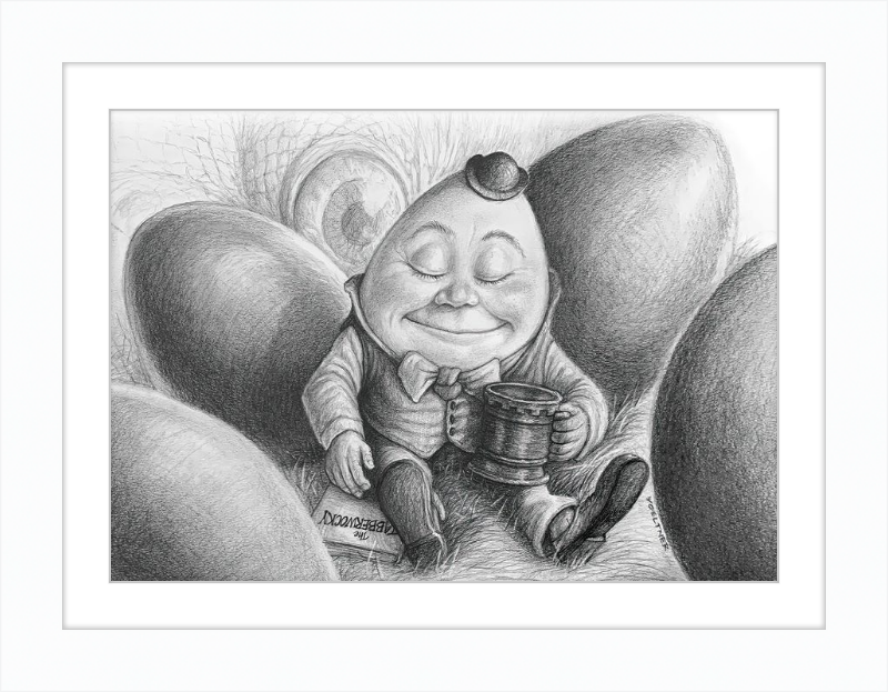 Humpty Dumpty (Drawing) Art Print