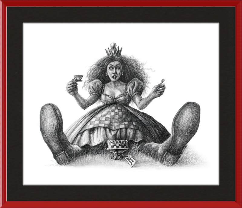 The Red Queen (Drawing) Art Print
