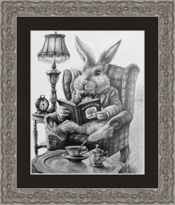 The White Rabbit (Drawing) Art Print