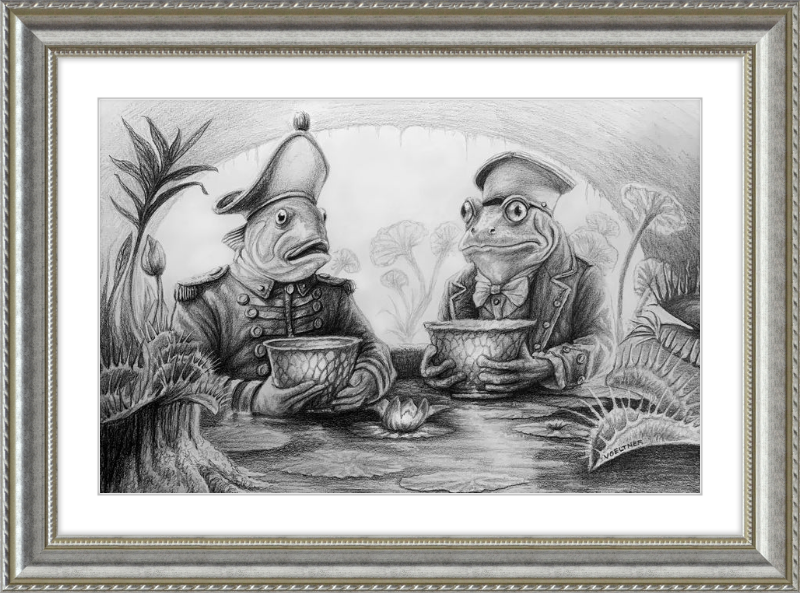 The Footmen (Drawing) Art Print