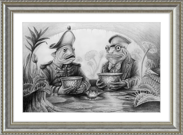 The Footmen (Drawing) Art Print