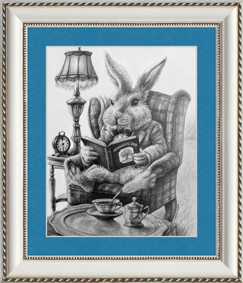 The White Rabbit (Drawing) Art Print