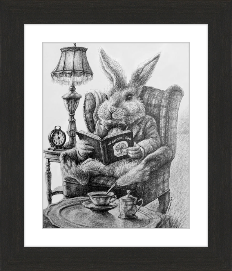 The White Rabbit (Drawing) Art Print