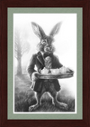 The March Hare (Drawing) Art Print