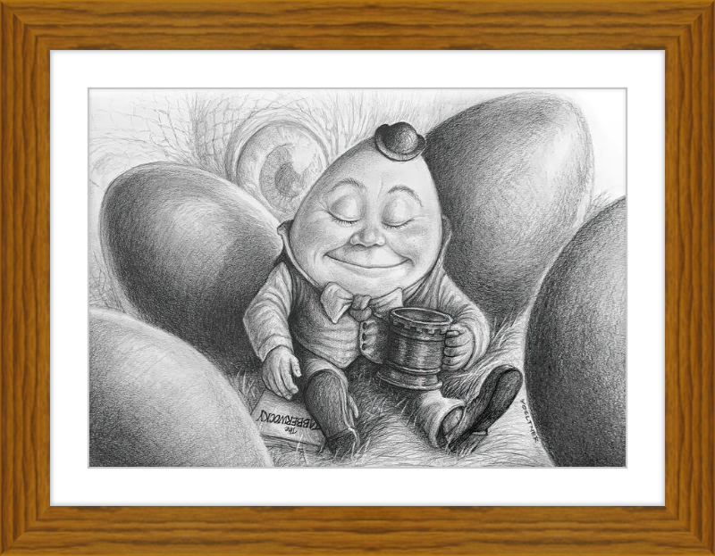 Humpty Dumpty (Drawing) Art Print