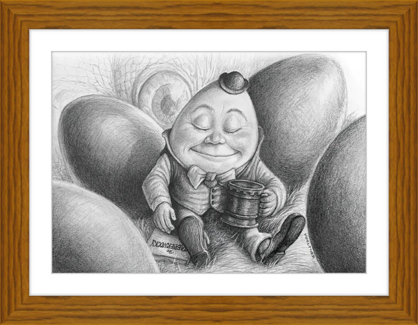 Humpty Dumpty (Drawing) Art Print