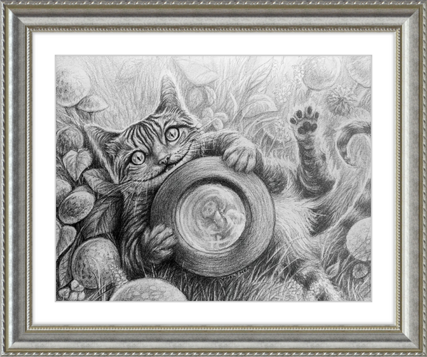 The Cheshire Cat (Drawing) Art Print