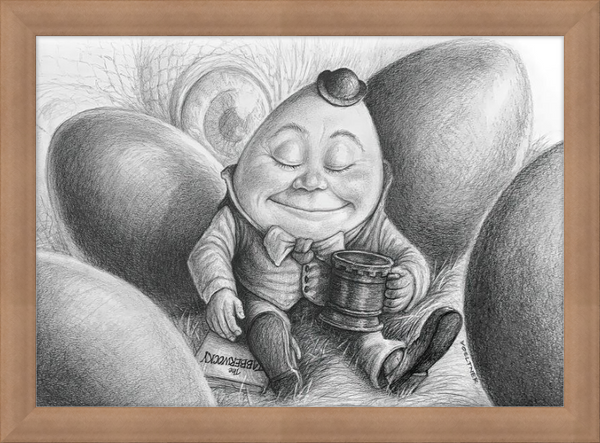 Humpty Dumpty (Drawing) Art Print
