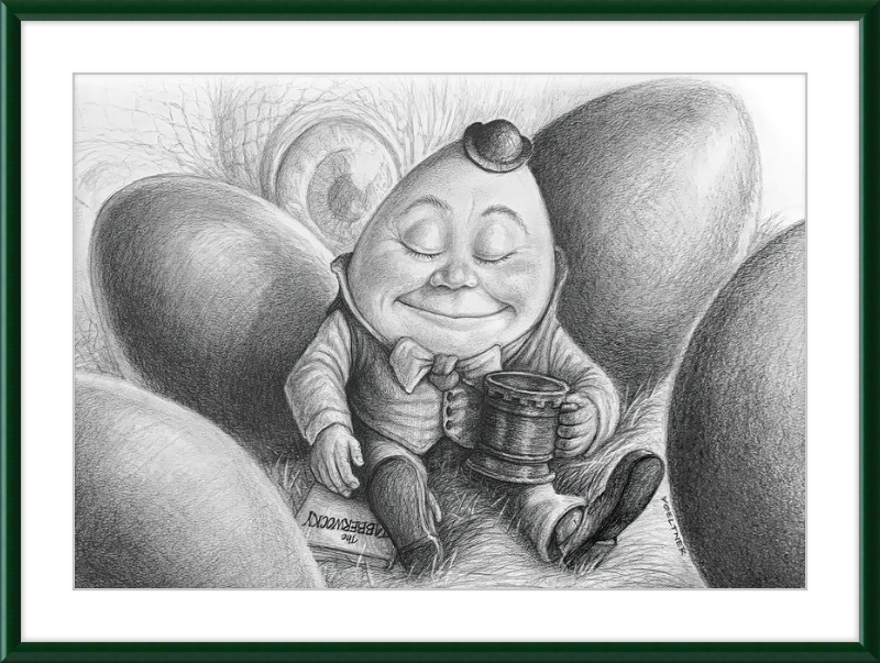 Humpty Dumpty (Drawing) Art Print