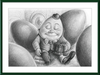 Humpty Dumpty (Drawing) Art Print