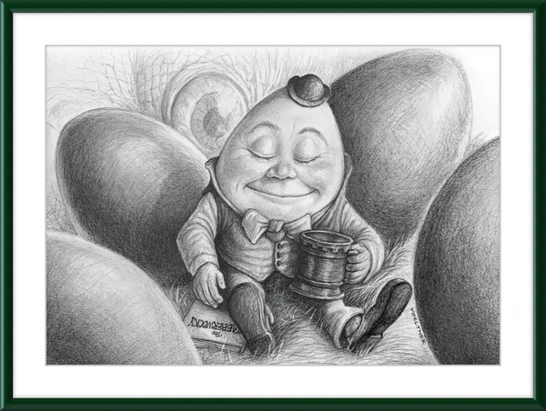 Humpty Dumpty (Drawing) Art Print