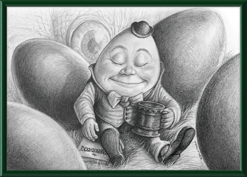 Humpty Dumpty (Drawing) Art Print