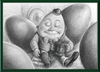 Humpty Dumpty (Drawing) Art Print