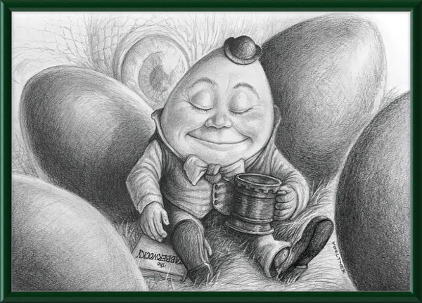 Humpty Dumpty (Drawing) Art Print