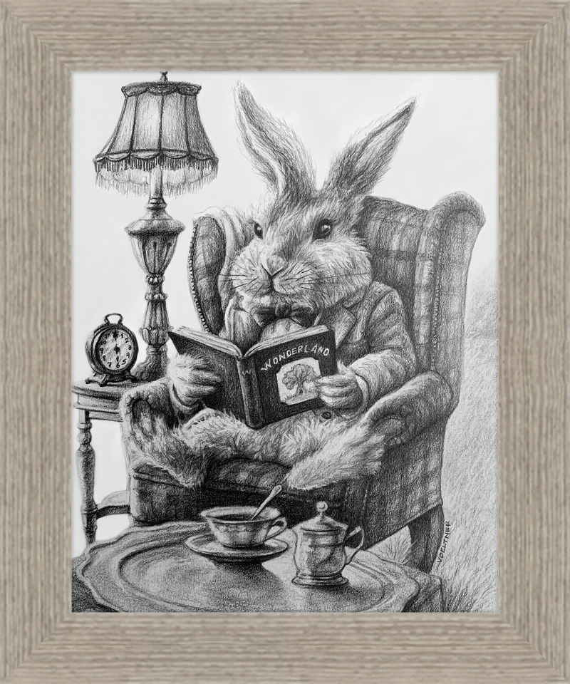 The White Rabbit (Drawing) Art Print