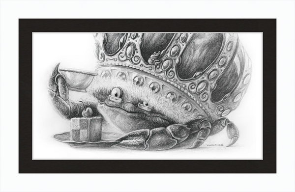 The Old Crab (Drawing) Art Print