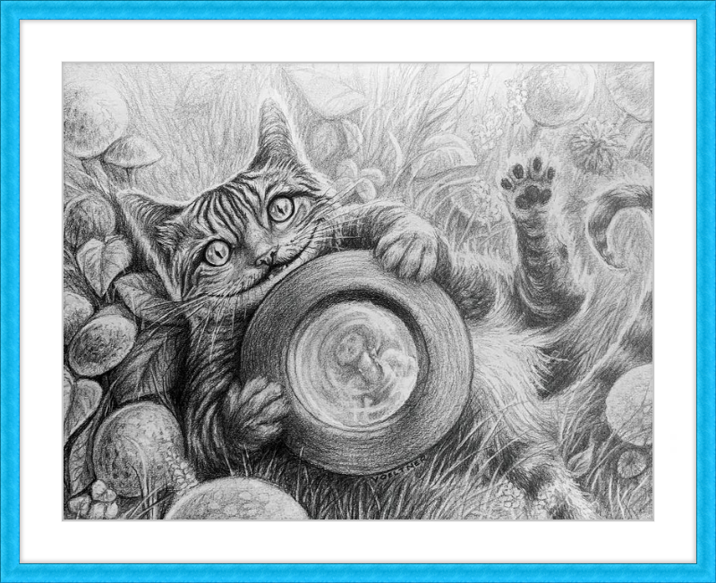 The Cheshire Cat (Drawing) Art Print