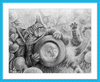 The Cheshire Cat (Drawing) Art Print
