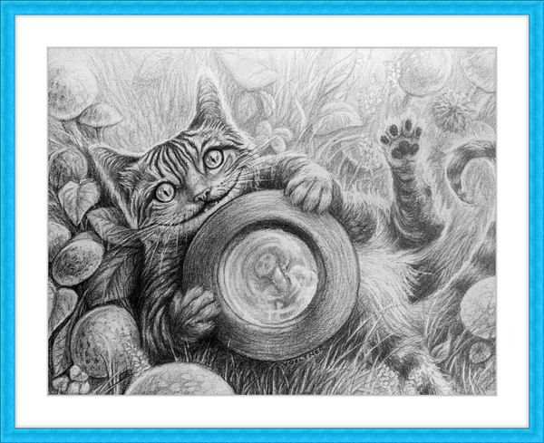 The Cheshire Cat (Drawing) Art Print