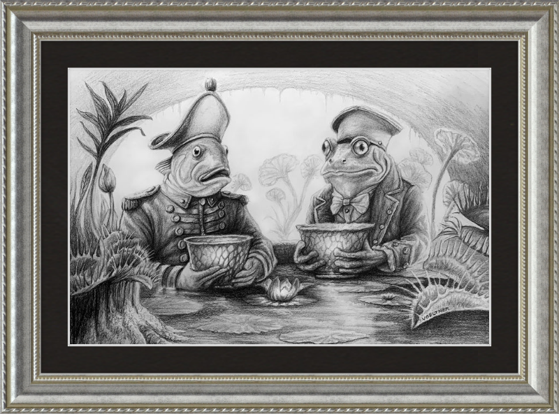 The Footmen (Drawing) Art Print