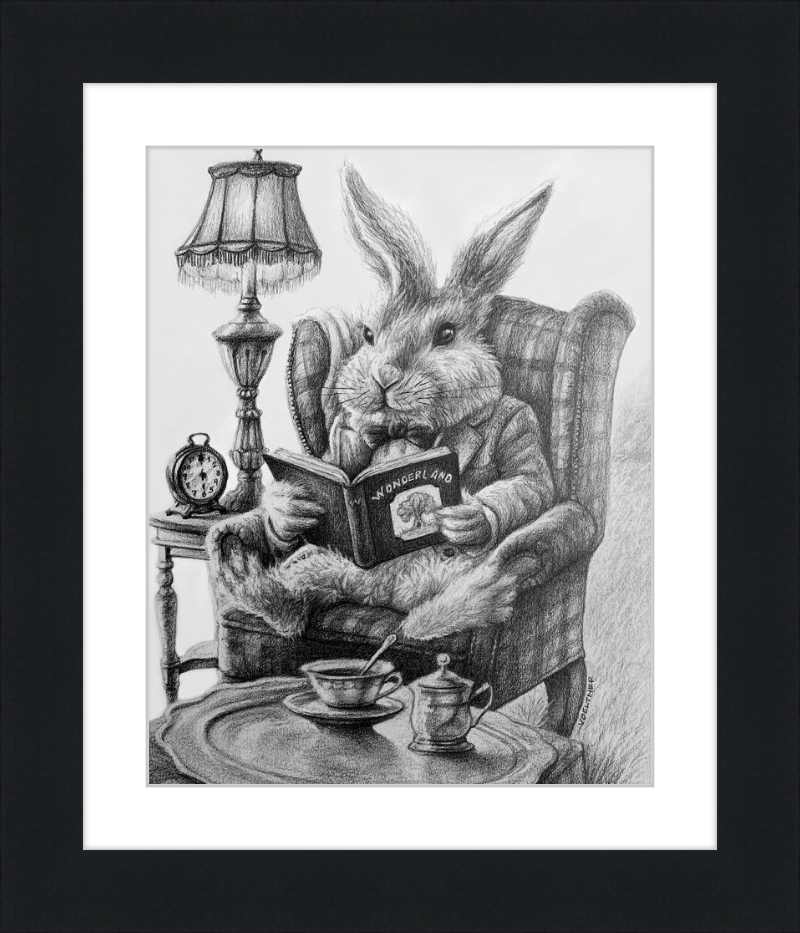 The White Rabbit (Drawing) Art Print